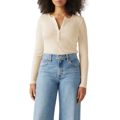 Abbildung von Levi&#039;s DRY Goods Vacationer Langarmshirt, Damen, Größe: XS, Oatmeal heather bros