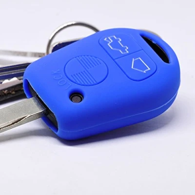 Abbildung von Soft Case Schutz Hülle Auto Schlüssel für BMW E36 E39 E34 E38 3er 5er 7er E32 8er E31 Remote/Farbe: Dunkelblau