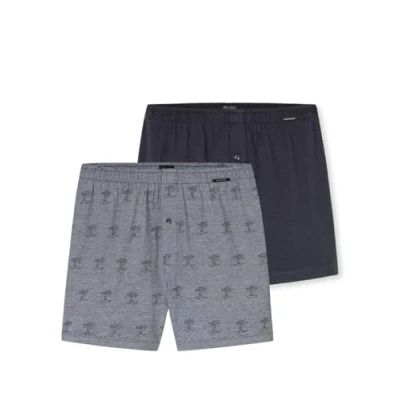 Abbildung von Schiesser 2 PACK Boxershorts, Herren, Größe: Large, Nachtblau