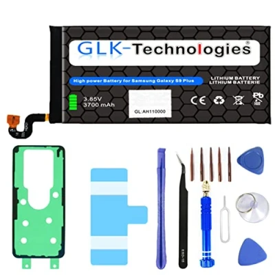 Abbildung von High Power Ersatzakku kompatibel mit Samsung Galaxy S9 + Plus SM G965F EB BG965ABA Original GLK Technologies Battery accu 3700 mAh Akku inkl. Profi Werkzeug Set Kit
