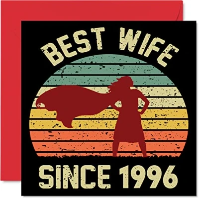 Abbildung von 28. Karte Hochzeitstag Jahrestag für Ehefrau Bester Alles Gute zum Hochzeits Jubiläum Karten den Partner, 145mm x Grußkarten Achtundzwanzig Jahrestage