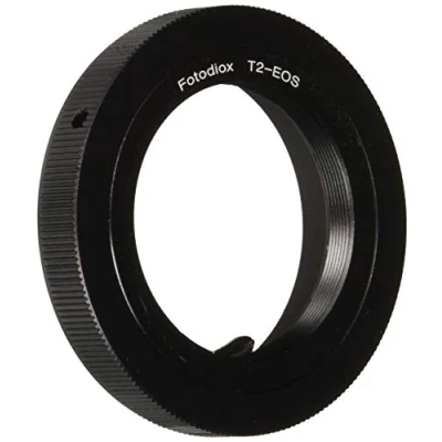 Abbildung von Fotodiox Lens Mount Adapter Compatible with T (T/T 2) Screw SLR on Canon EOS (EF, EF S) D/SLR Camera Body Gen10 Focus Confirmation Chip