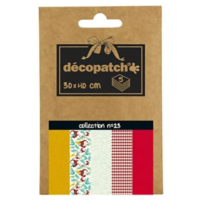 Abbildung von Decopatch Décopatch DP023C Déco Pocket No. 23 Packung mit 5 Blatt Papier 30x40cm, 1 Pack
