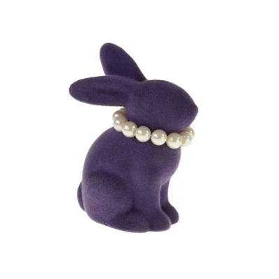 Abbildung von Werner Voß Hase mit Perlenkette violett 6,5x4,5x9cm