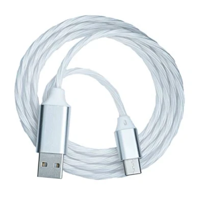 Abbildung von System S USB 3.1 leuchtendes Kabel 1 m Typ C Stecker zu 2.0 A Adapter in Bunt