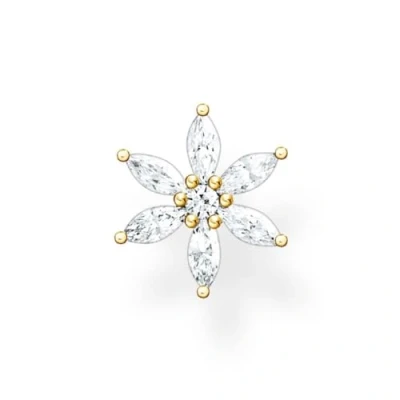Abbildung von Thomas Sabo Einzel Ohrstecker Blume vergoldetes Silber H2196 414 14