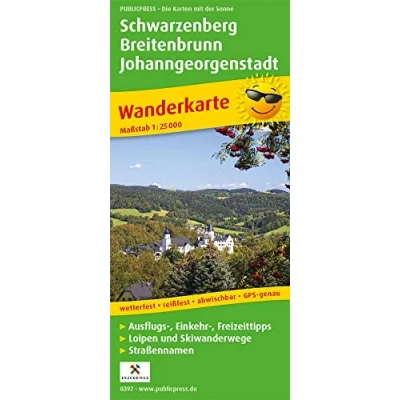 Abbildung von Schwarzenberg, Breitenbrunn, Johanngeorgenstadt: Wanderkarte mit Ausflugszielen, Einkehr &amp; Freizeittipps, wetterfest, reissfest, abwischbar, GPS genau. 1:25000 (Wanderkarte: WK)