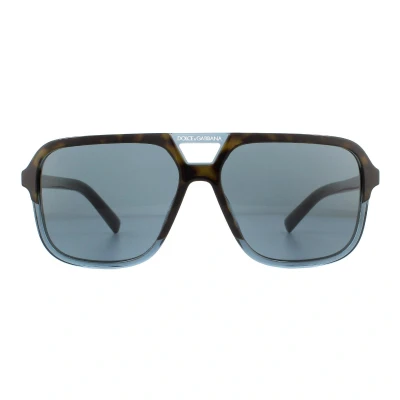 Abbildung von Dolce &amp; Gabbana Herren DG4354 320980 Gläser SONNENBRILLEN Acetat Blau Braun Quadratisch Normal Sfumato