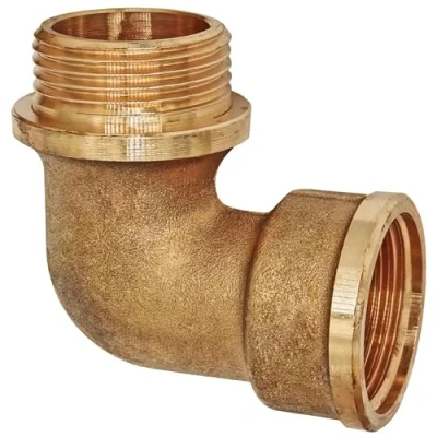 Abbildung von Winkel 90 Grad mit 1/4 Zoll Außengewinde und Innengewinde 1/4&quot; AG IG Gewinde Schraub Fitting aus Messing