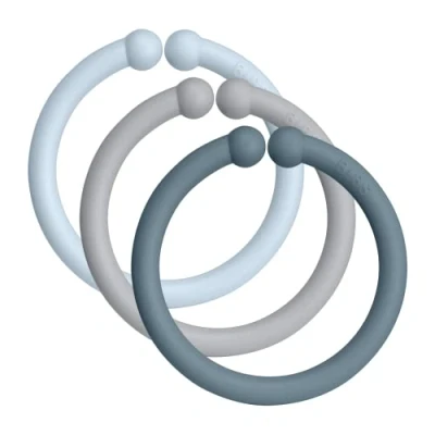 Abbildung von BIBS LOOPS 12er Pack. BPA frei. Lebensmittelecht, Einheitsgröße (0 36 Monate), Cloud/Baby Blue/Petrol