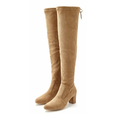 Abbildung von Lascana Stiefel Overknees, Damen, Größe: 42, Sand Schuhe