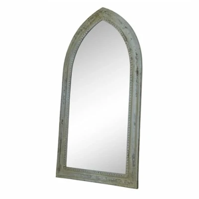 Abbildung von Loberon Spiegel Sharifa, Trendige Rundbogen Form, Antik Finish, Charaktervoller Vintage Look, Nostalgie Charme, Wandspiegel, Wanddekoration, Spiegelglas, Eisen, antikweiß