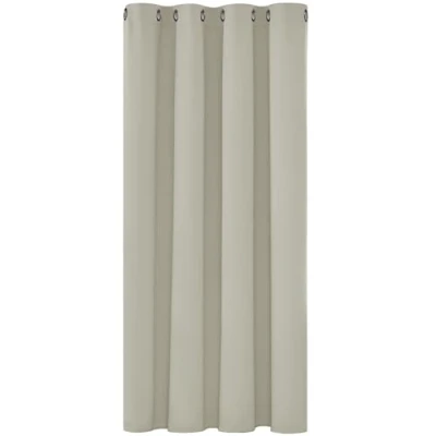 Abbildung von Deconovo Vorhang Blickdicht Ösen Kinderzimmer Thermogardine Dicke Kälteschutz warm Hitzeschutz, 138x132 cm(HöhexBreite), Hellbeige, 1 Stück