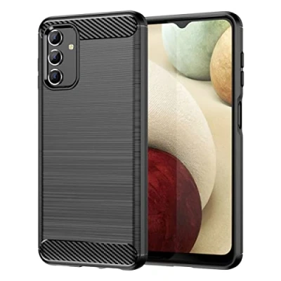 Abbildung von CoverKingz Handyhülle für Samsung Galaxy A13 4G/5G/A04s Carbon Muster Cover Silikon Handy Hülle im Look Soft Case Farben Schwarz