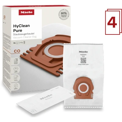 Abbildung von Miele Staubsaugerbeutel HyClean Pure CO, passend für Miele, 5 St., Original Zubehör, mit bester Filtrationsleistung