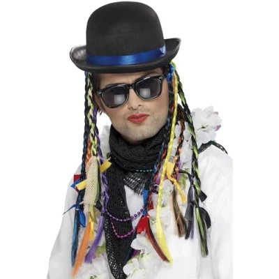 Abbildung von Smiffys Kostüm Perücke Karma Chameleon 80er Popstar Kopfbedeckung, Man könnte auch diesen Boy George nennen...