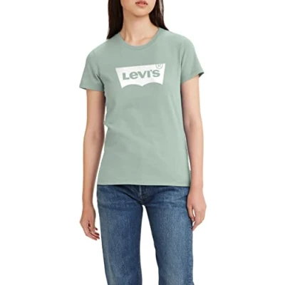 Abbildung von Levi&#039;s Damen The Perfect Tee T Shirt,Batwing Granite Green,XXS
