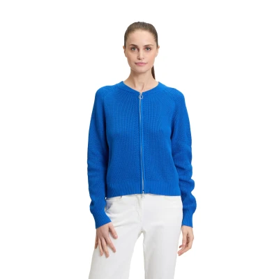 Abbildung von Betty Barclay MIT Reissverschluss Strickjacke, Damen, Größe: 40, Mittelblau