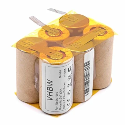 Abbildung von vhbw Akku kompatibel mit Black &amp; Decker DV7205N, DV7205 Staubsauger (1500 mAh, 7,2 V, NiMH)