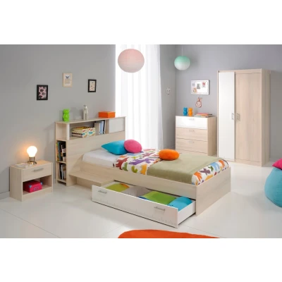 Abbildung von Parisot Jugendzimmer Set &quot;Charly 16&quot;, (Set, 5 St., mit Anstellregal, Nachttisch, Kleiderschrank und Schubkastenkommode), einem