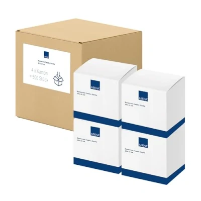 Abbildung von ABENA Kompressen 500 Stück, nicht gewebt, STERIL ULTRASOFT Wundauflagen, 4 lagig 10 x cm, Mullkompressen, verpackt 5 Stück (4 Kartons = 125 Stück)