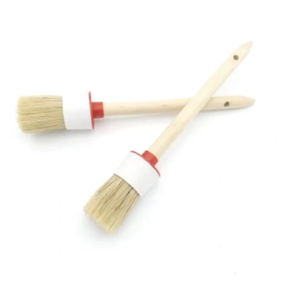 Abbildung von NAAA 2X Ringpinsel Rundpinsel Pinsel Ø 35 mm Montagepinsel Reifenmontage Kurz 23cm Holzgriff