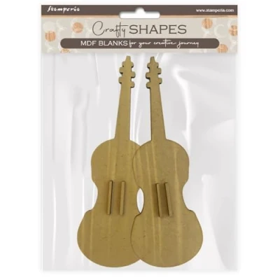 Abbildung von Stamperia Crafty Shapes for Scrapbooks, Albums, Cards, and Bullet Journals, Decorate with Papers Paint, Perfect Hobbies, Crafts, Gifting (Music Violin) (3pcs)
