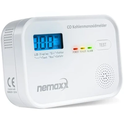 Abbildung von Nemaxx Kohlenmonoxid Gasmelder Gaswarner nach DIN EN50291 CM18 Rauchmelder