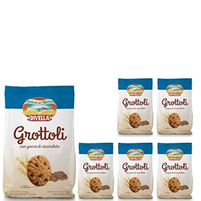 Abbildung von Divella Grottoli Biscotti con Gocce di Cioccolato 6 Confezioni da 400 grammi