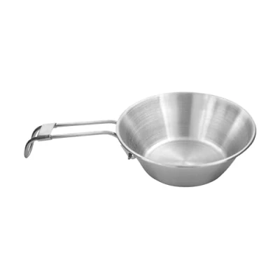 Abbildung von Tatonka Bowl 250 ml Schale aus Edelstahl mit abnehmbarem Klappgriff und Volumenskalierung Ø 12,5 x 4,5 cm