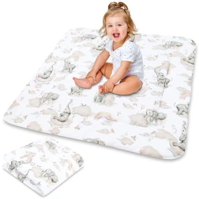 Abbildung von Krabbeldecke Krabbelmatte für Baby Spielmatte Spieldecke Bodenmatte Kinder und Babys Kinderzimmer Laufgitter Große faltbar waschbar Play Mat 100x100 cm