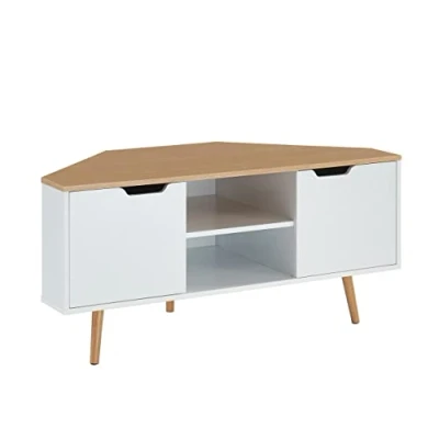 Abbildung von BAÏTA TV Schrank, Polyvinylchlorid, Eiche und Weiß, L115cm