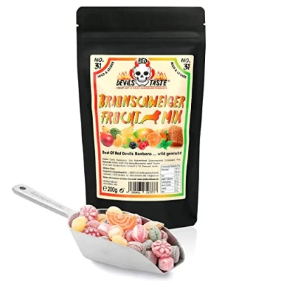 Abbildung von Braunschweiger Frucht Mix Bonbons wild gemischt nicht scharf Hotskala: 0 RED DEVILS TASTE