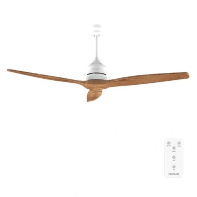 Abbildung von Cecotec Deckenventilatoren EnergySilence Aero 5270 White&amp;BlackWood, DC 40W Motor, Durchmesser 132 cm, Steuerung, Timer, 6 Geschwindigkeiten, Sommer und Winter, einstellbare Höhe 15 oder 25 Leise