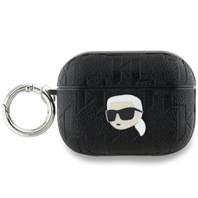 Abbildung von CG Mobile Karl Lagerfeld KLAP2PGKIPK Hülle für AirPods Pro 2 (2022/2023) Schwarz Monogram Head