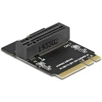 Abbildung von Adapter M.2 Key A+E Stecker zu M Slot gewinkelt mit Halterung, Schnittstellenkarte