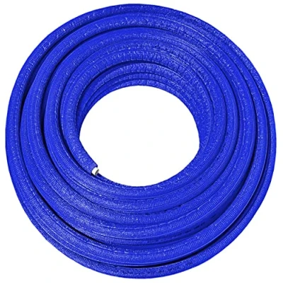 Abbildung von 50 Meter Mehrschichtverbundrohr AußenØ 16mm x Wandstärke 2,0mm Blau isoliert