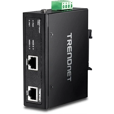 Abbildung von TRENDnet TI IG30 Gehärteter Industrieller Gigabit PoE+ Injektor, DIN Schiene, Wandbefestigung, Schutzklasse IP30, Enthält Schiene und Wandhalterung