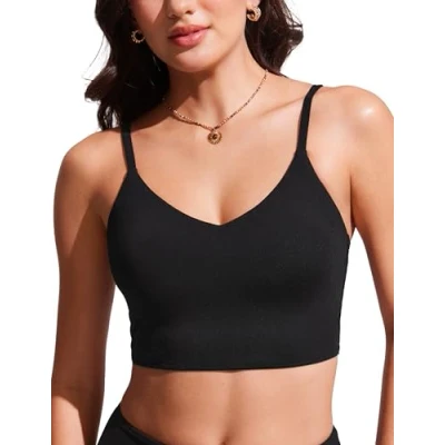 Abbildung von CRZ YOGA Damen Bikini Top Swimsuit Schnell Trocknend Padded Swim Oberteil Schwarz 36