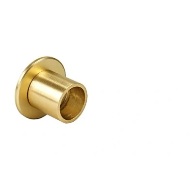 Abbildung von iso design Wandlager/Wandhalterung in Messing Optik für 20 mm Ø Gardinenstangen