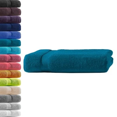 Abbildung von Hometex Premium Textiles Handtuch in Qualität 500 g/m², Feinster Frottier Stoff 100% Baumwolle, 1x Badetuch, Kuschelig weich, saugfähig, Extra schwere, flauschige Hotel