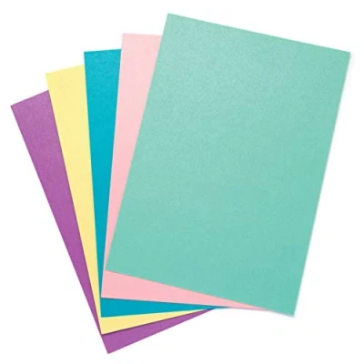 Abbildung von Baker Ross AW335 Perlmutt Bastelkarton A4 15 Blatt, DIN Perlmuttfarbene Karte zum Basteln für Kinder und Erwachsene