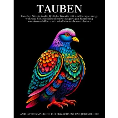 Abbildung von Tauben Malbuch für Erwachsene und Jugendliche: Mandalas Blumen Designs,Geschenke Tierliebhaber