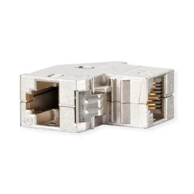 Abbildung von BTR 10 x E DAT modul Kupplung 88 90 Cat. 6 vorder und rueckseitig RJ 45 Buchse