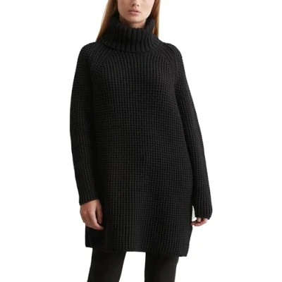 Abbildung von Marc O&#039;Polo Denim Longsleeve Turtleneck Strickpullover, Damen, Größe: Medium, Black