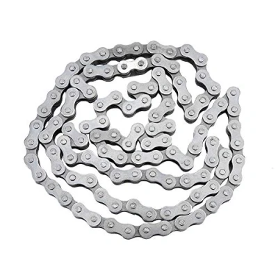 Abbildung von KIMISS Edelstahl Materialkette, 415 110L Gliederkette Auto Motorkette für 49cc 60cc 66cc 80cc Motor Motorisiertes Fahrrad