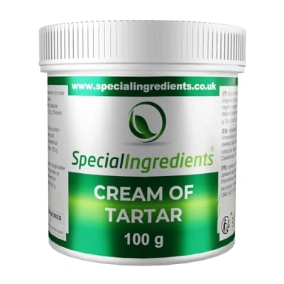 Abbildung von Special Ingredients Weinstein Backpulver (Kaliumtartrat) Premium Qualität, geeignet für Veganer, GVO frei, glutenfrei (100 g)