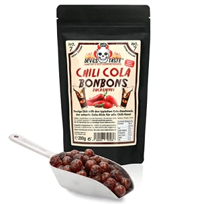 Abbildung von Chili Cola Bonbon Kugel zuckerfrei xtra scharf 200g RED DEVILS TASTE