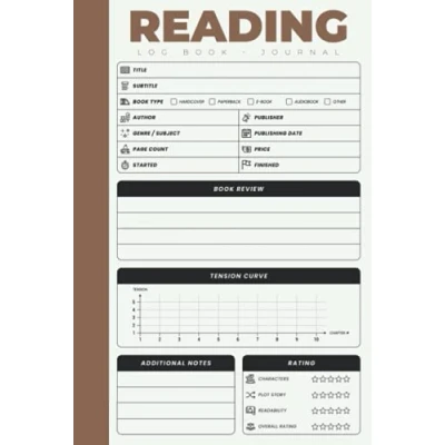 Abbildung von Reading Log Book Journal: Bookish Gifts Presents For Lovers &amp; Readers Journal Tracking Hardback Hardcover Review