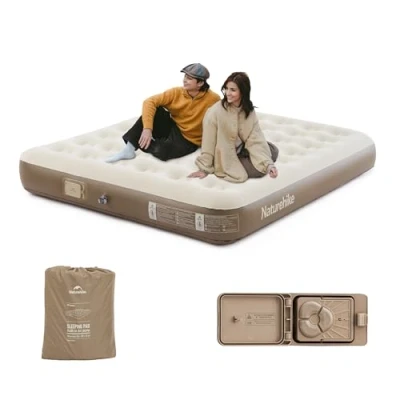 Abbildung von Naturehike Luftmatratze 1 Personen mit wiederaufladbarer elektrischer Luftpumpe 200x100x25cm Selbstaufblasbare Luftbett Premium Gästebett Camping Heimgebrauch aufblasbare Matratze